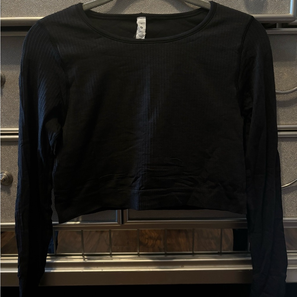 lululemon athletica Black Ebb to Street Long-Sleeve Shirt